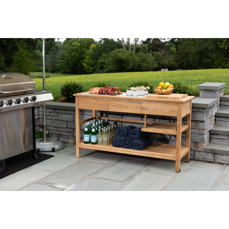 Andes Rectangular Ceramic Outdoor Buffet & Console Table