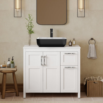 36" Free-Standing Modern Single Bathroom Vanity With Sink
