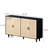 4-Door Decorative Cabinet, Black - For Bedroom, Living Room, Office, Materials, Spacious Interior, Adjustable Shelf, Simple Installation And Maintenance Routines Storage Functional For Everywhere,-428241763