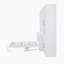 Grand lit escamotable avec placard, blanc