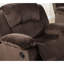Fauteuil inclinable Living Space - Suède rembourré chocolat avec mécanisme moderne et structure en métal