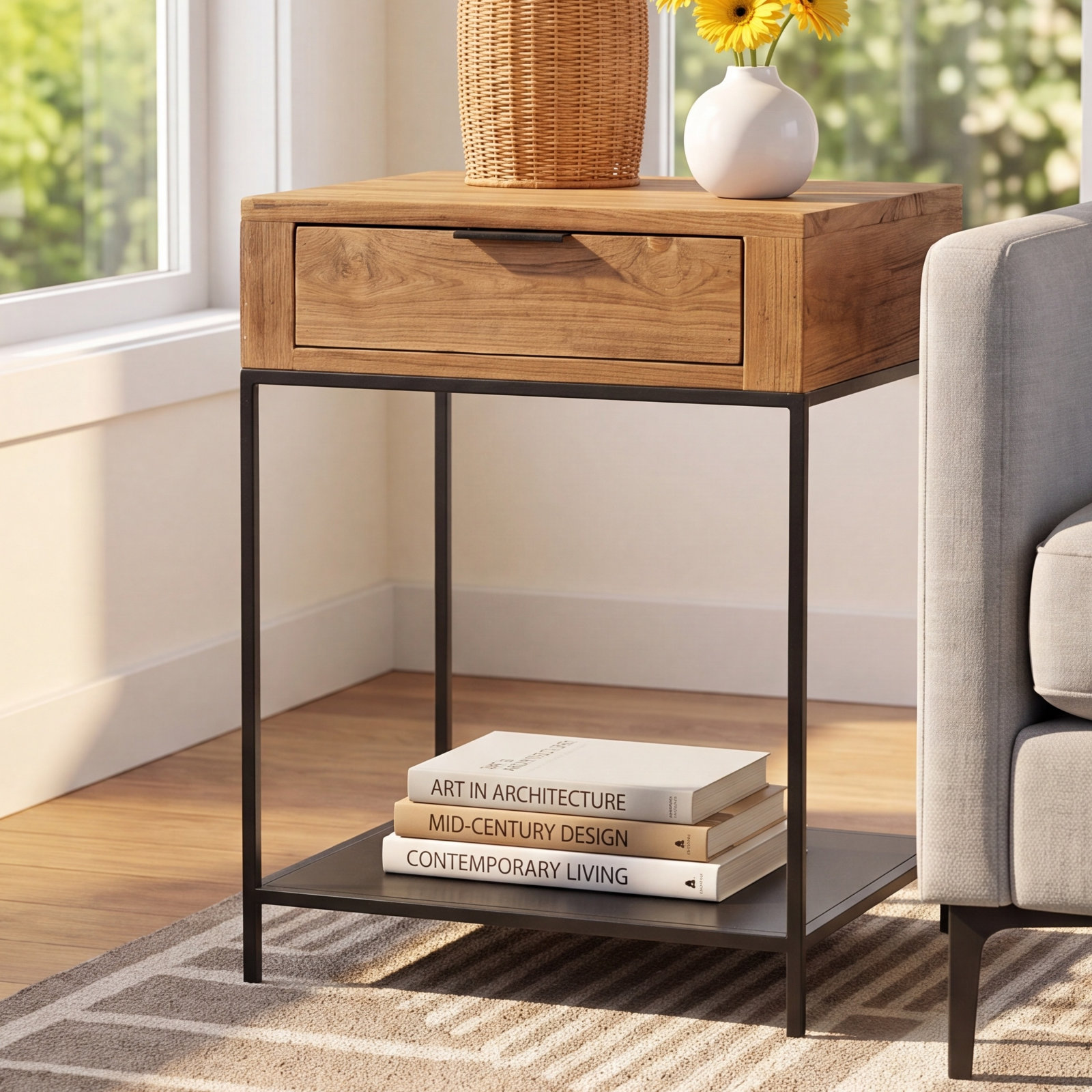 Theo 20" Teak End Table