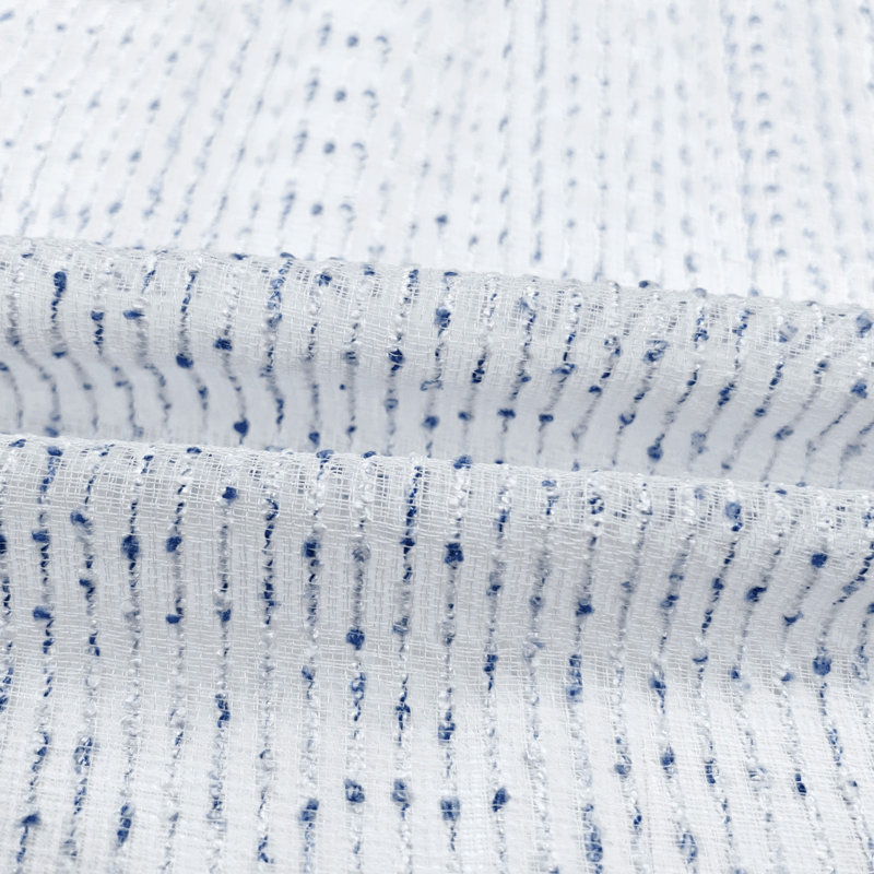 Panneau de rideau simple semi-transparent à plis pincés avec anneaux et pinces inclus, Marine, L 38 po x L 96 po