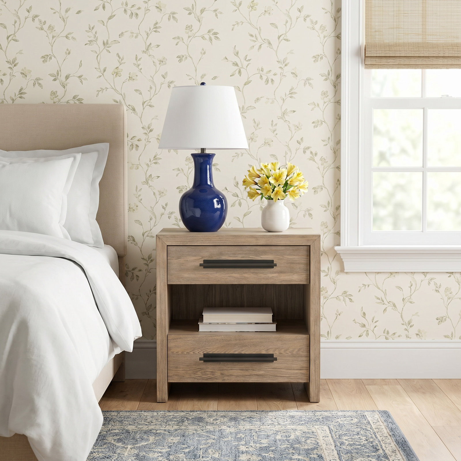 Baxley 28" Oak Nightstand, Brown