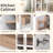 4 Doors Arched Two-Tone Kitchen Pantry Cabinet with Adjustable Shelves and Hidden Drawer-1240825168