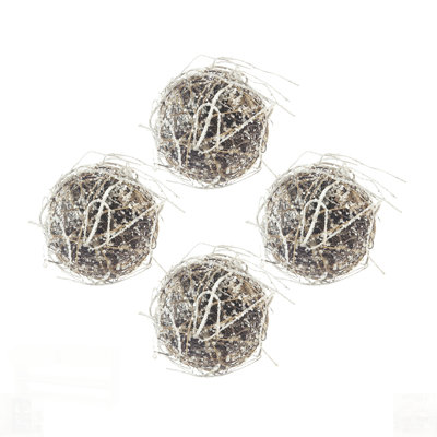 Boule de brindille glacée, ornements décoratifs scintillants pour les fêtes et les décorations d'arbre de Noël