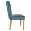 Ensemble de salle à manger 9 pièces Logan avec 8 chaises Cleo en velours bleu sarcelle