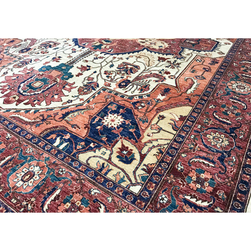 Tapis rouge noué à la main de haute qualité