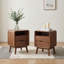 Table de chevet 16,5 po noyer noir entièrement assemblée avec 2 tiroirs-800595015-804255621
