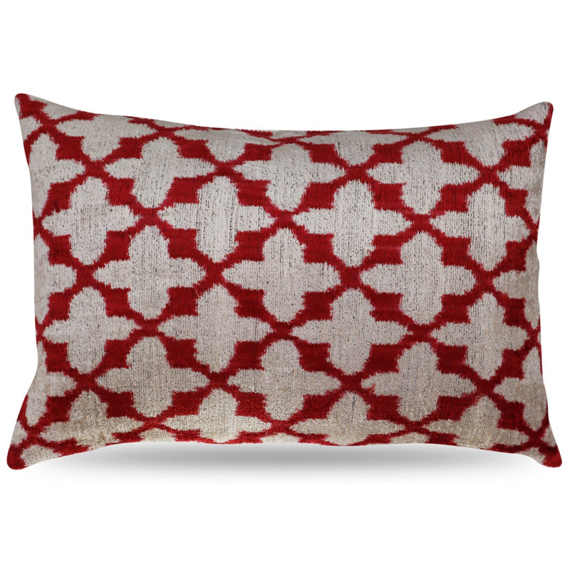 Coussin décoratif géométrique, Rouge