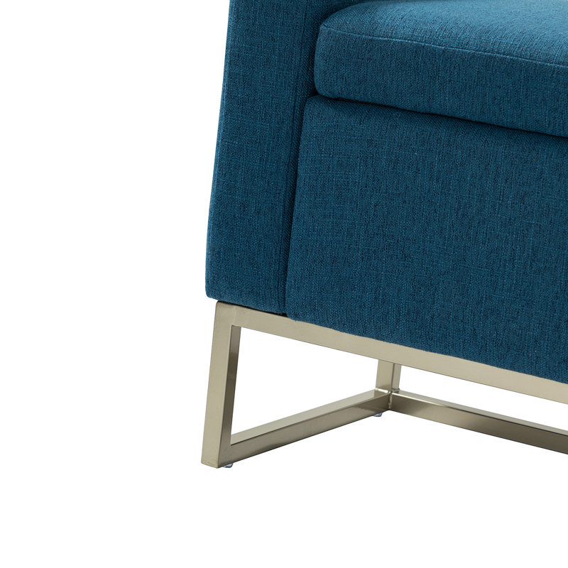 Banc de rangement rembourré Anavaeh, Marine