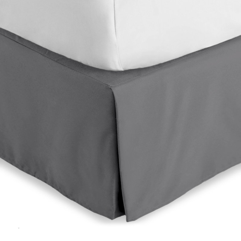 Tailored Bed Skirt, Twin XL, Gray