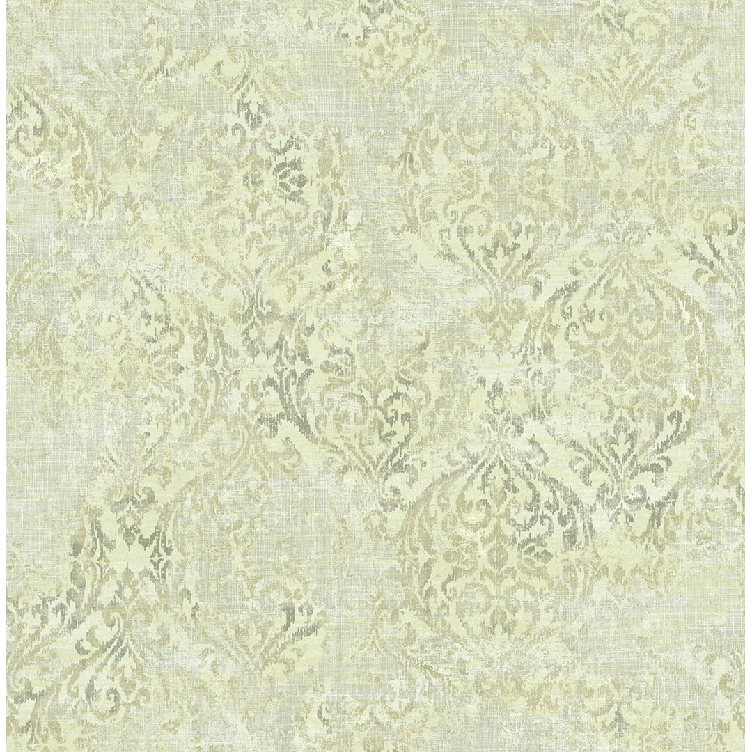 Tieton Distressed Damask 32.81' L x 20.5" W Wallpaper Roll Astoria Grand 