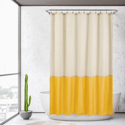 Doublure de rideau de douche en tissu imperméable de qualité supérieure avec aimants inférieurs, douce et légère, de qualité hôtelière, lavable à la machine, taille standard