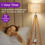 Lampe trépied à double abat-jour à intensité variable en osier avec tablettes et télécommande-1114649949