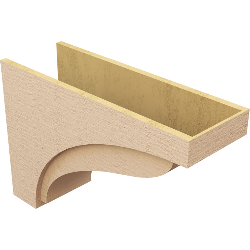 Helena - cèdre brut TimberThane Corbel, H 22 po x l 11 po x P 33 po