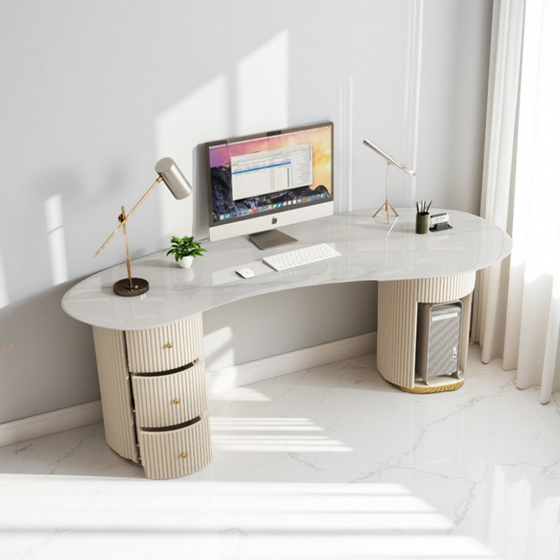 Bureau de réception scandinave de luxe en ardoise, H 29,53 po x l 55,12 po x P 27,56 po
