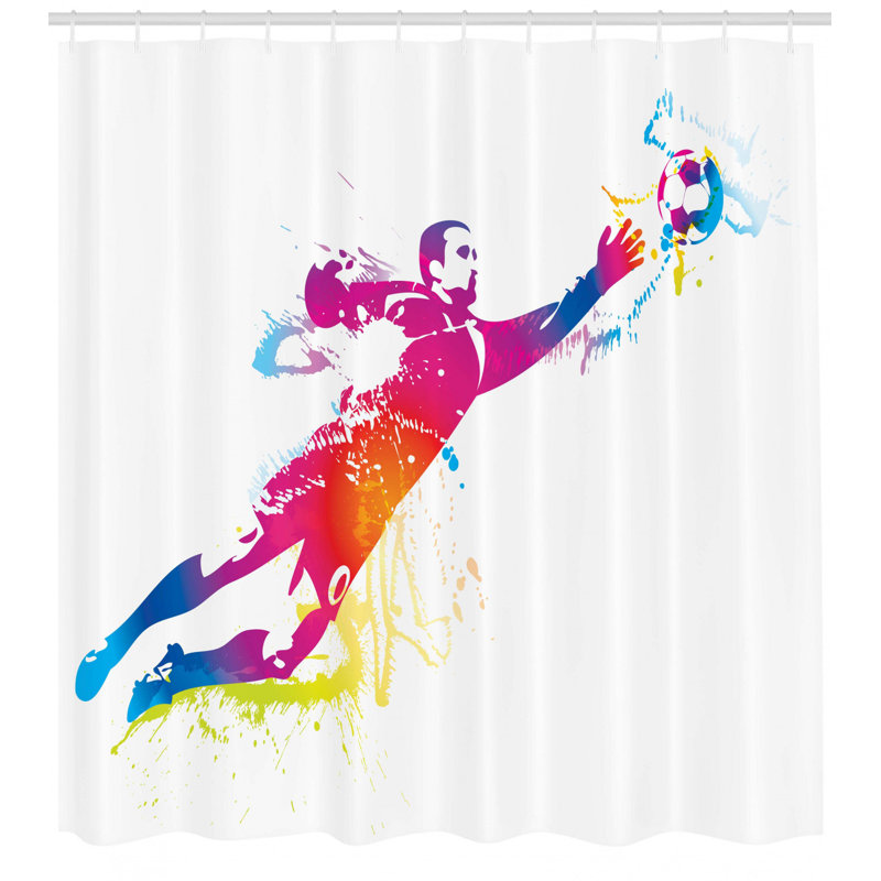 Shower Curtain with Hooks Included, 70" H x 69" W
