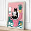 Cat on Throne Modern - Wrapped Canvas-2126738537-2126738541