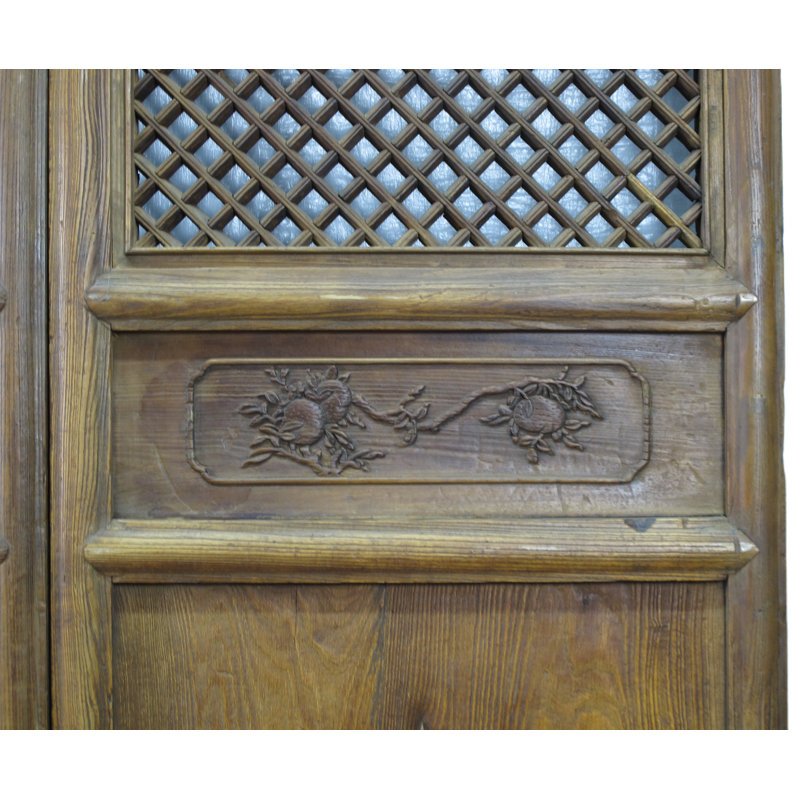 Asian Classic Stained Wood Pivot Screen Doors