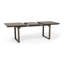 Outdoor Expandable Acacia Wood Dining Table, Gray