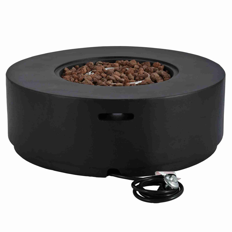 MGO Outdoor Propane Fire Pit, Black