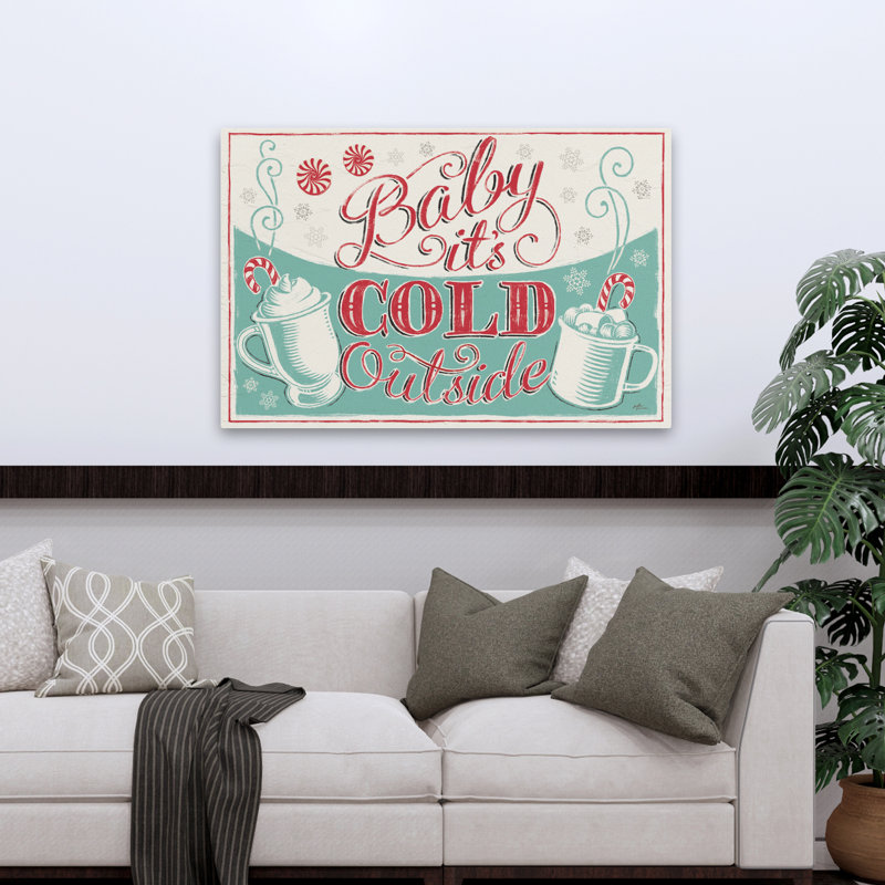 Merry Little Christmas I - Candy Canes Christmas Cold Cups Art, H 36 po x l 48 po