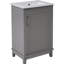 Petit meuble-lavabo moderne avec lavabo en céramique - Armoire pratique de 20 po de qualité, peu encombrante, finition élégante-37135051