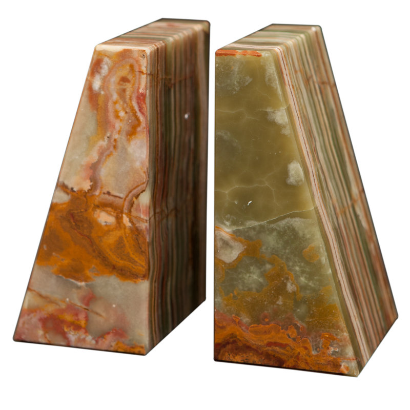 Traditional Stone Non-Skid Bookends