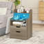 45cm W Manufactured Wood Bedside Table