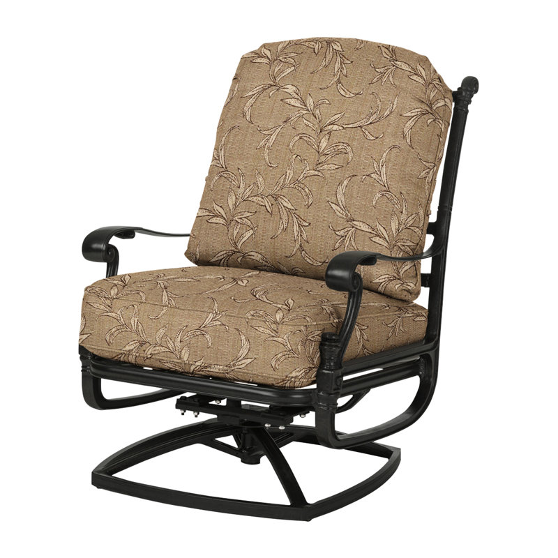 Florence High Back Swivel Rocking Lounge Chair with Sunbrella Cushions, Desert Bronze, Bessemer 1000BA