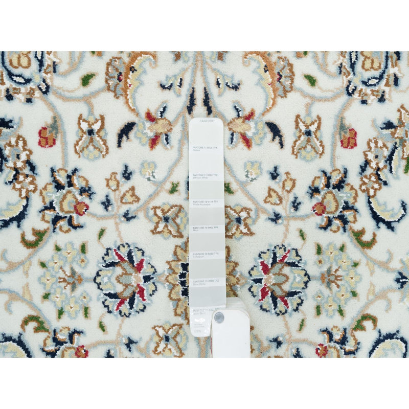 Tapis rond 100% laine noué à la main blanc 100% laine 3 pi 9 po x 3 pi 9 po 8646E21D62234EBE8DC6BA2BDC74FE4C