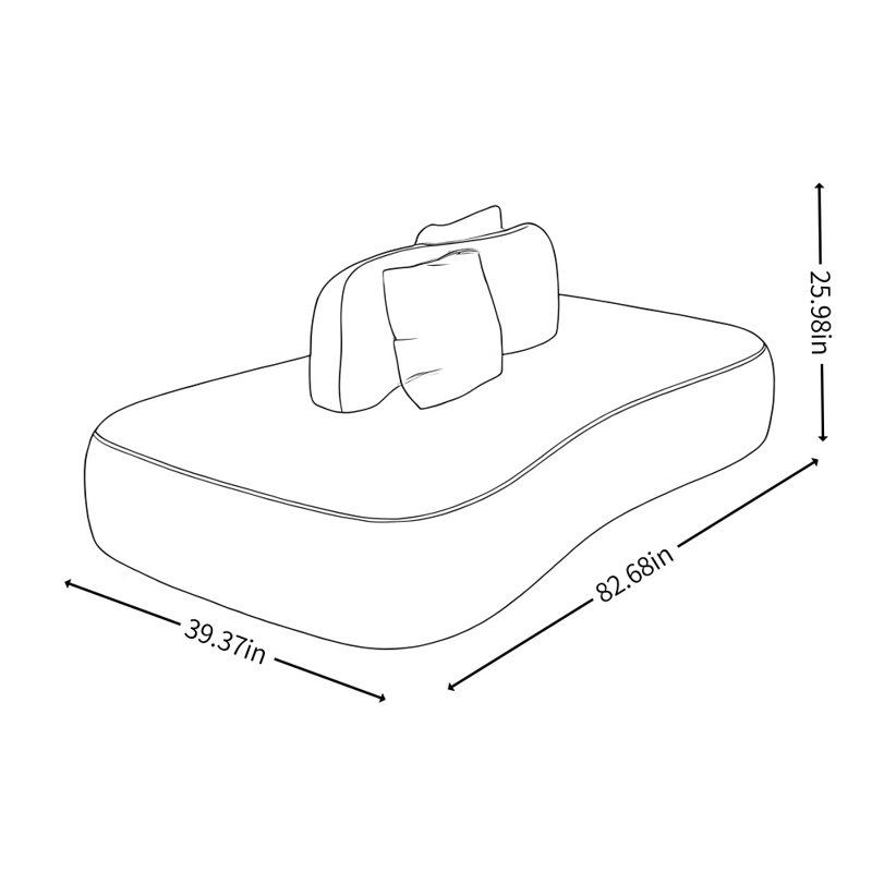 Modern Simple Curved Creative Design Sofa, Green
