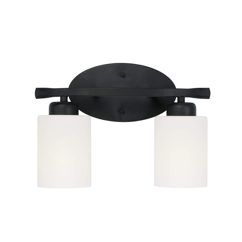 Éclairage pour meuble-lavabo à intensité variable Dixon, Noir mat, 2