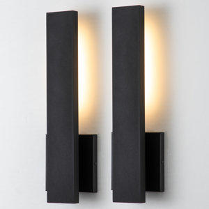 Babic Black 15'' H Integrated LED Outdoor Armed Sconce