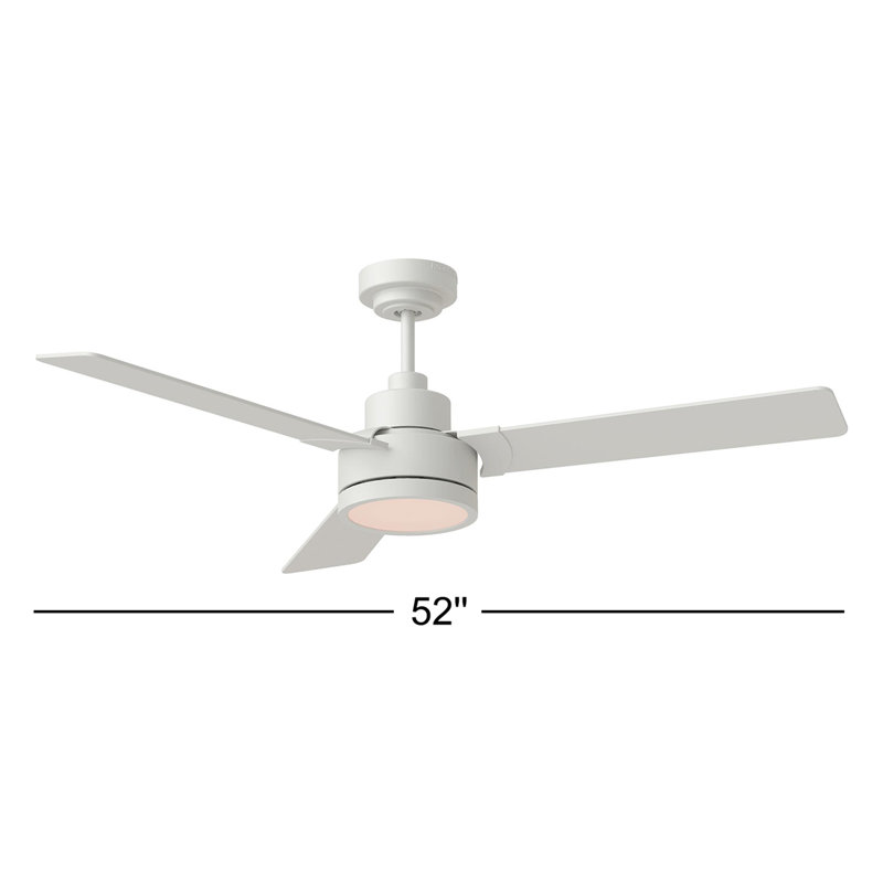 Marra 52'' Ceiling Fan with LED Lights, Matte White