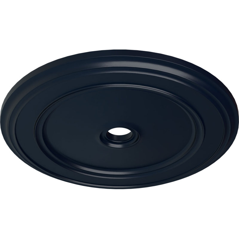 Médaillon de plafond à feuilles d'acanthe Endurathane Attica, diamètre extérieur de 53 1/2 po x P 3 1/2 po (convient aux auvents jusqu'à 4 5/8 po), fini cuivre peint à la main