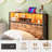 Twin Size Bed Frame With Storage Headboard, Metal Platform Bed With Charging Station, Bookcase Storage, No Box Spring Needed, Easy Assembly-90261969