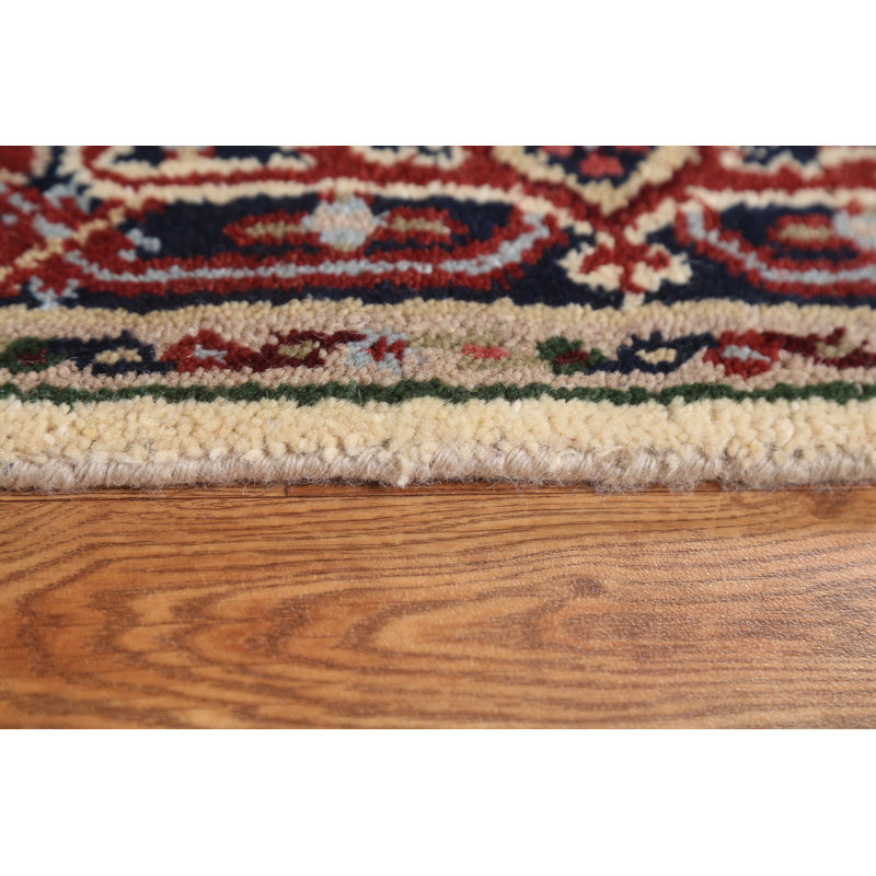 Tapis oriental en laine Heriz Serapi noué à la main 4 pi x 5 pi 11 po