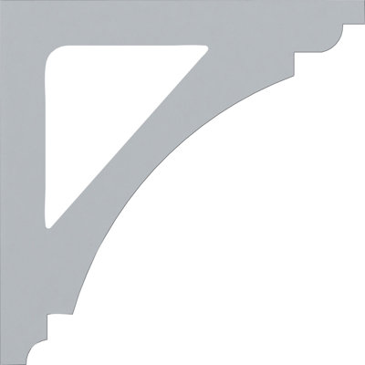 Endurathane Richmond Bracket, 4"W x 12"D x 12"H, Factory Primed