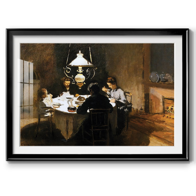 The Dinner, 1868, reproduction d'art encadrée, Noir, H 27 po x l 39 po x P 1,5 po
