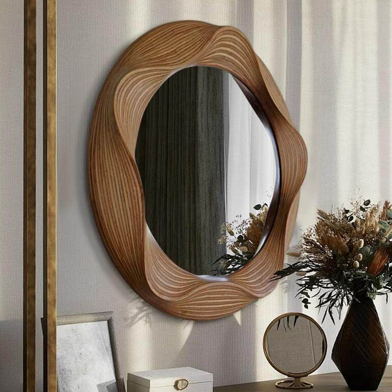 Free Form MDF Wall Mirror, 29.53"H×23.62"L×1.97"W