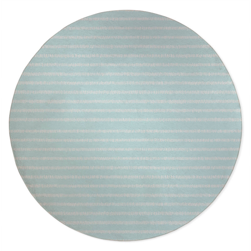 Scatter Row Non-Slip Outdoor Rug, Round 5'