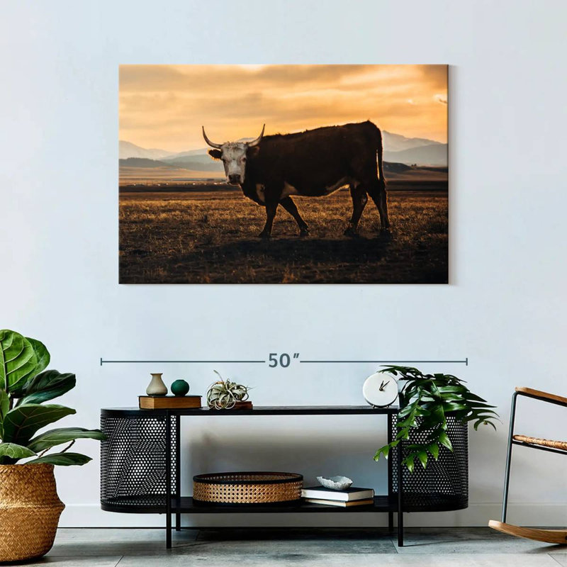 Brampt Looking Bull, 30" H x 45" W