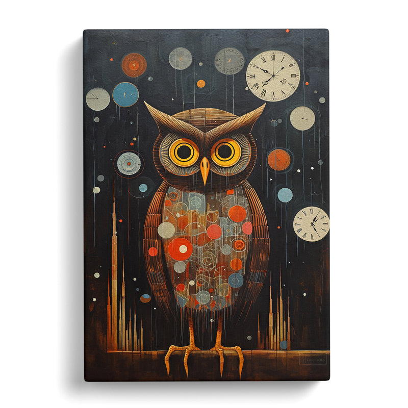 Owl Dadaism No.2 - Wrapped Canvas, 76cm H x 50cm W x 3cm D