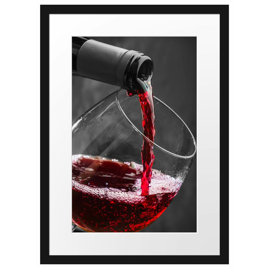 Gerahmtes Poster Köstlicher Rotwein