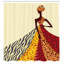 Rideau de douche et crochets African Girl Decor-474928802