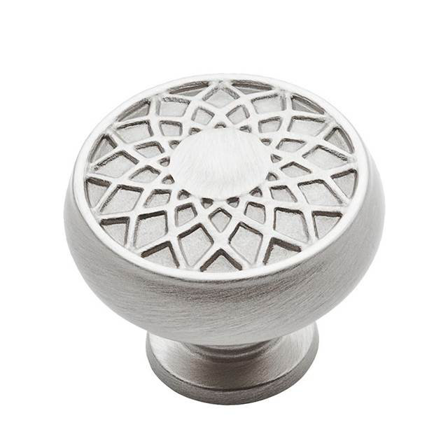 Couture 1.27" Diameter Mushroom Knob, Satin Nickel