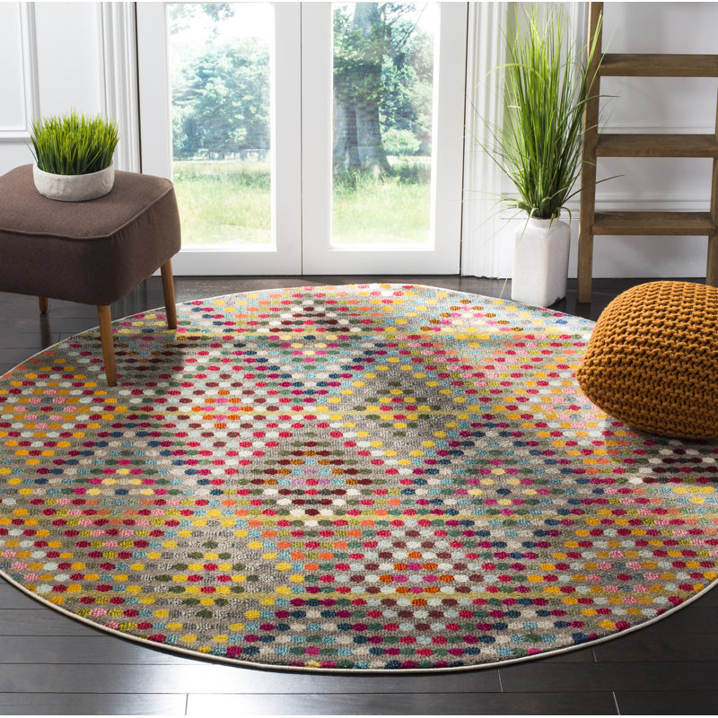 Monaco Performance Geometric Rug, Round 6'7"