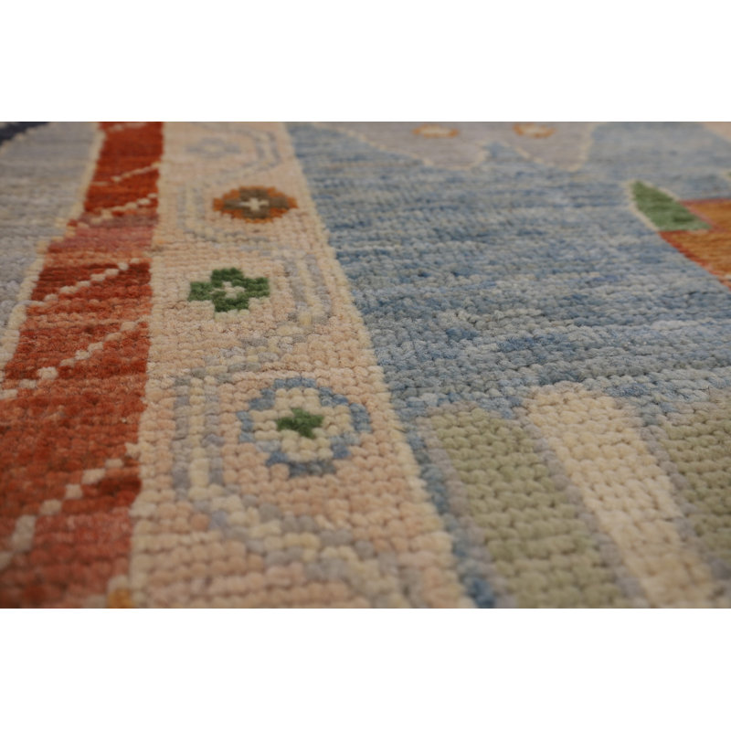 Vegetable Dye Oushak Turkish Area Rug 8